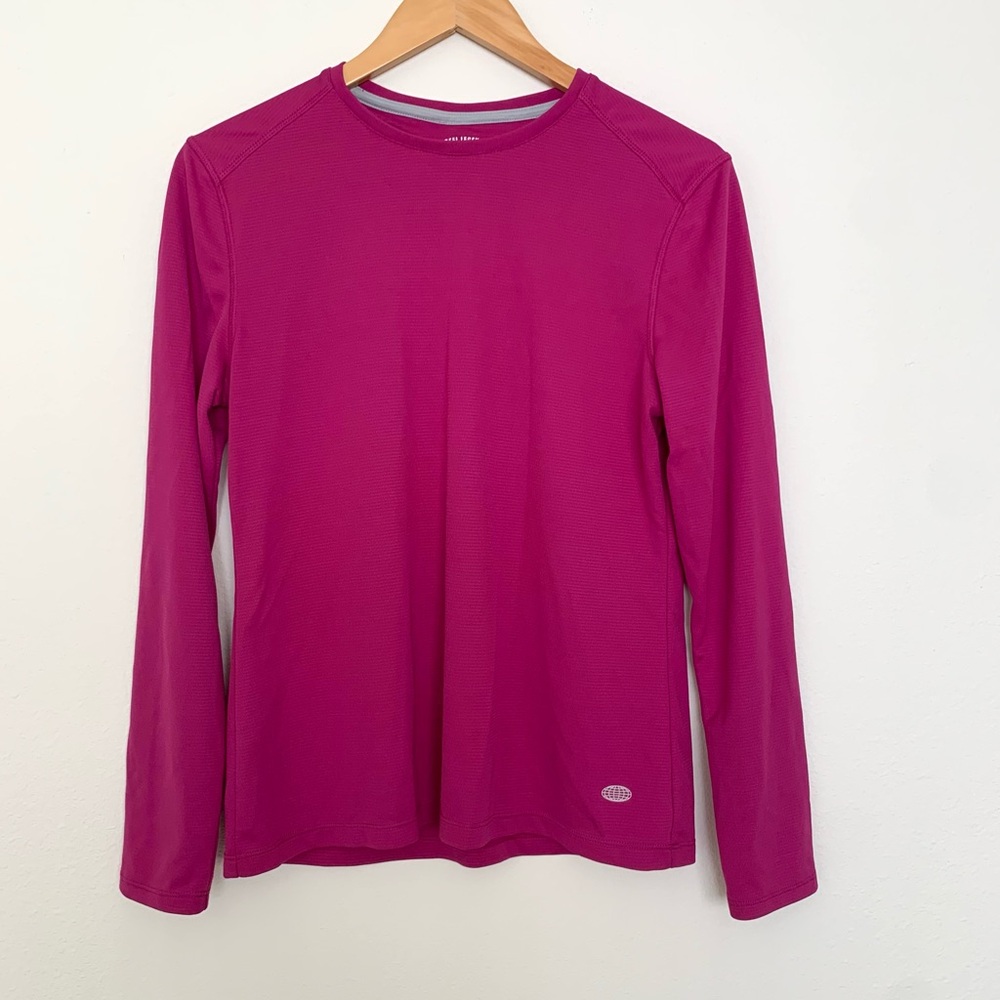 🌿 Reel Legends Freeline Magenta Long Sleeve Gym Workout Shirt Top